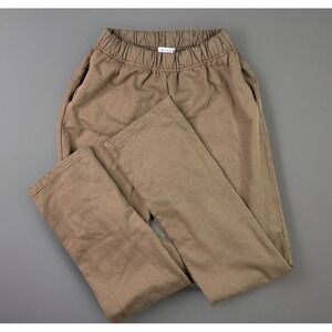 Good American Sweatpants High Waist Straight Fleece Pants Brown Women Sz 3 NWOT
